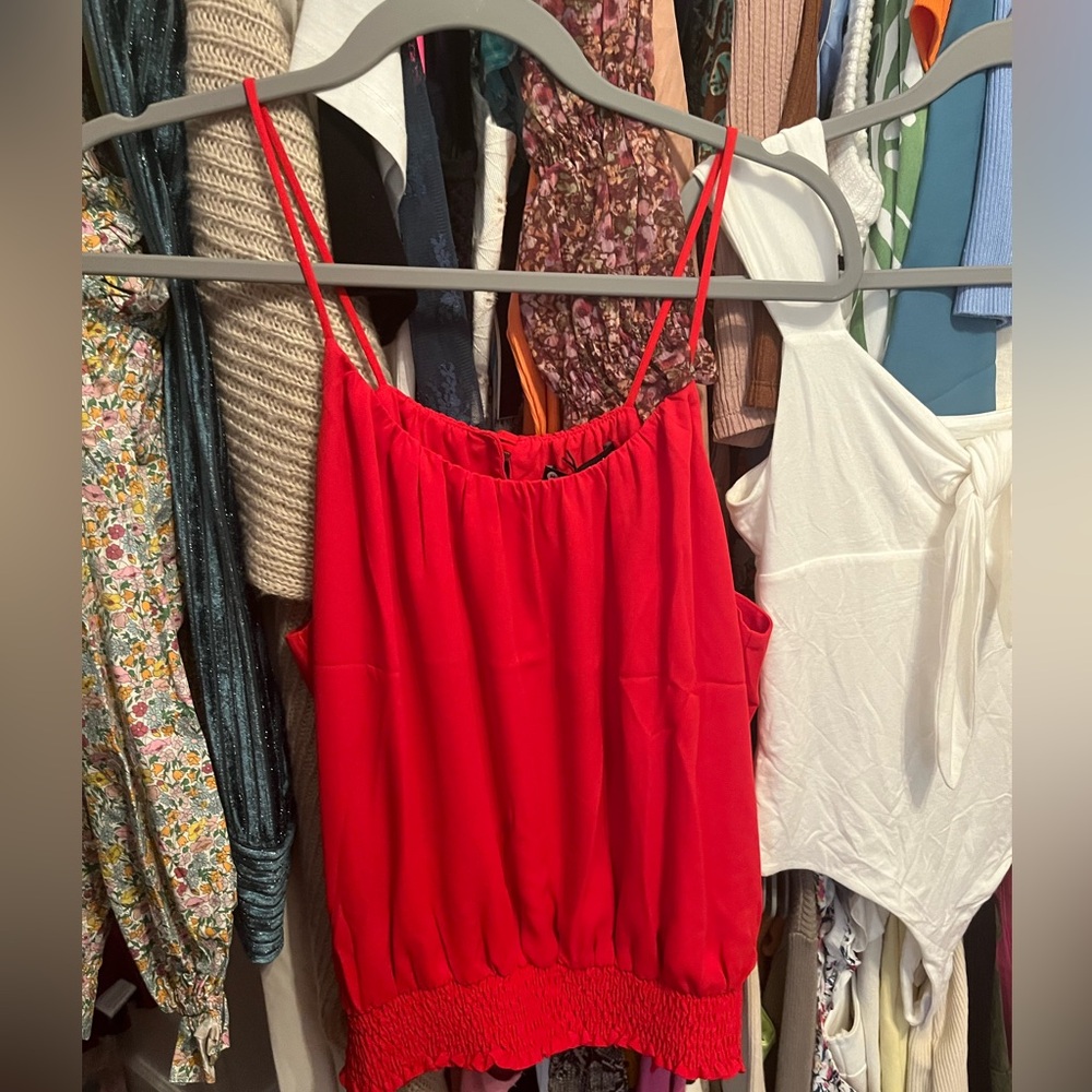 Krisa Red Women's Camisole Top - Picture 3 of 4